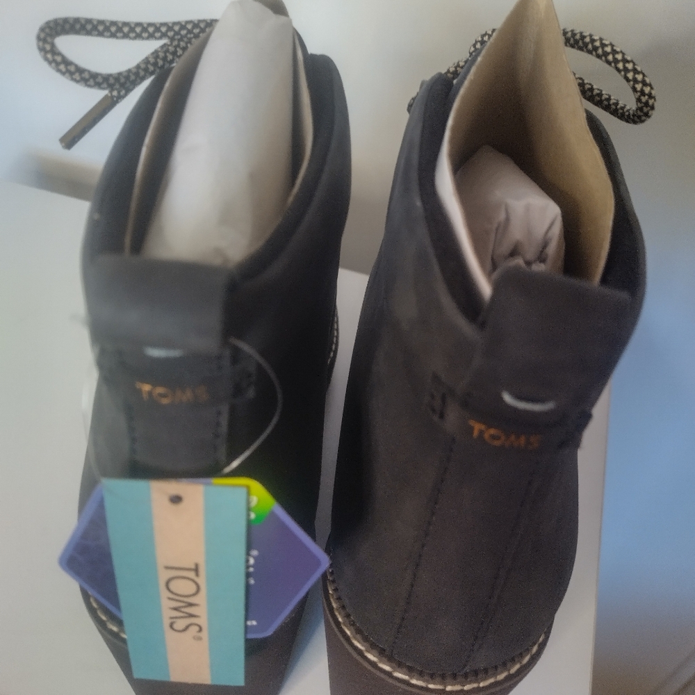 TOM'S Melrose Booties NWT NIB Black size 12 - Picture 3 of 7